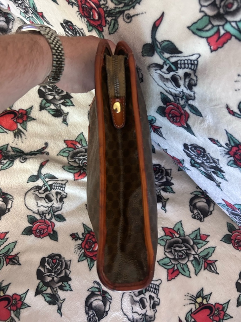 Vintage Celine Triomphe Macadam Portfolio Document Clutch Hand Bag - DM93 - Picture 5 of 16